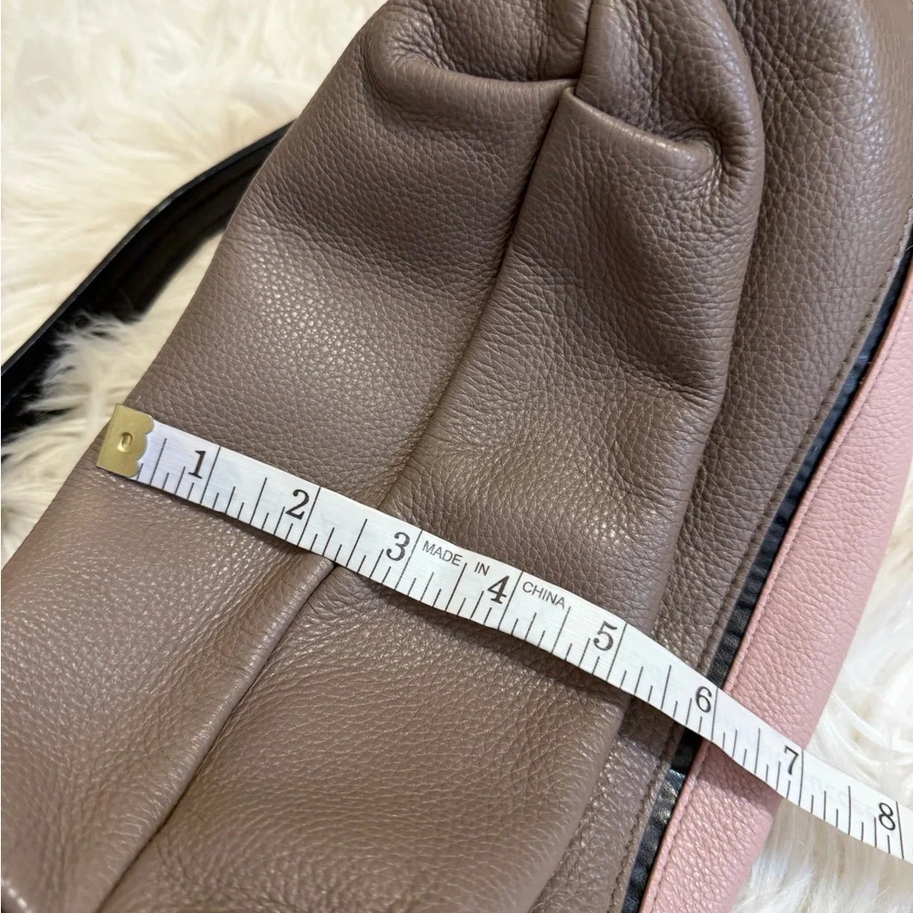 Furla pebbled leather Pink and Brown Women's Bag